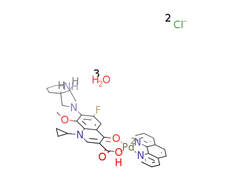 [Pd(moxifloxacin)(1,10-phenanthroline)]Cl2*3H2O