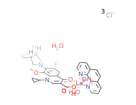 [La(moxifloxacin)(1,10-phenanthroline)(H2O)2]Cl3*H2O