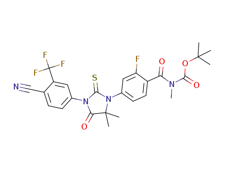 t-butyl (4-(3-(4-cyano-3-(trifluoromethyl)phenyl)-5,5-dimethyl-4-oxo-2-thioimidazolidin-1-yl)-2-fluorophenyl)(methyl)formamide