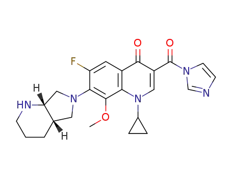1-cyclopropyl-6-fluoro-7-(octahydro-6H-pyrrolo[3,4-b]pyridin-6-yl)-3-(1H-imidazol-1-carbonyl)-8-methoxyquinoline-4(1H)-one