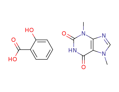 3,7-dimethyl-3,7-dihydro-purine-2,6-dione, theobromine; salicylate