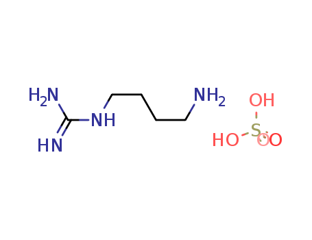 2482-00-0,Agmatine sulfate,2-(4-aminobutyl)guanidine; sulfuric acid;Prestwick_710;Guanidine, (4-aminobutyl)-, sulfate (1:1);(4-Aminobutyl)guanidinium sulphate;1-Amino-4-guanidinobutane sulfate salt;(4-Aminobutyl)guanidine sulphate;