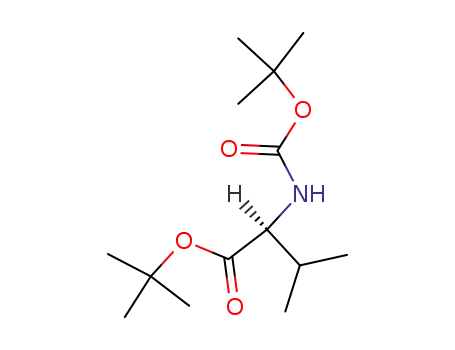 Molecular Structure of 128359-98-8 (L-Valine, N-[(1,1-dimethylethoxy)carbonyl]-, 1,1-dimethylethyl ester)