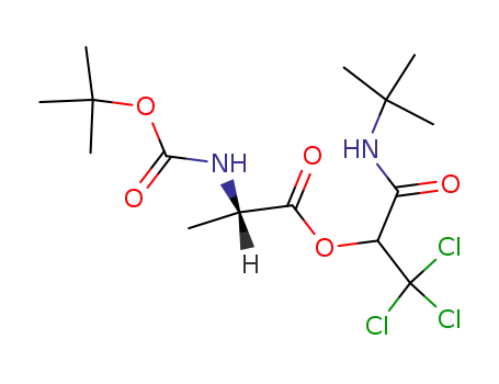 (S)-2-tert-Butoxycarbonylamino-propionic acid 1-tert-butylcarbamoyl-2,2,2-trichloro-ethyl ester