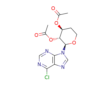 Acetic acid (2R,3R,4S)-4-acetoxy-2-(6-chloro-purin-9-yl)-tetrahydro-pyran-3-yl ester