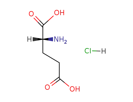 Molecular Structure of 617-61-8 ((2R)-2-aminopentanedioic acid hydrochloride)
