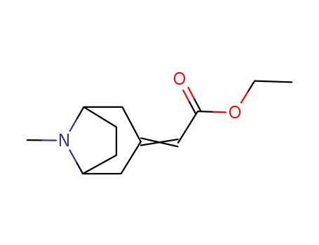 Molecular Structure of 2858-77-7 (Acetic acid, (8-methyl-8-azabicyclo[3.2.1]oct-3-ylidene)-, ethyl ester)