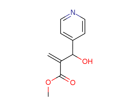 Molecular Structure of 118488-73-6 (4-Pyridinepropanoic acid, b-hydroxy-a-methylene-, methyl ester)