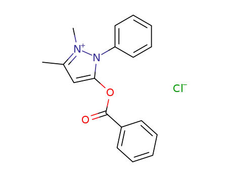 3-benzoyloxy-1,5-dimethyl-2-phenyl-pyrazolium; chloride