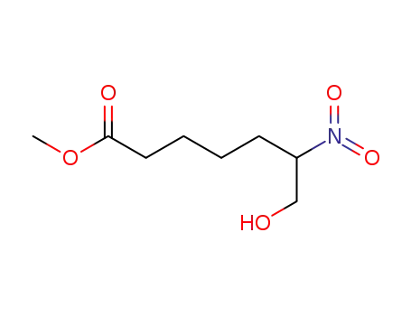 Molecular Structure of 112329-43-8 (Heptanoic acid, 7-hydroxy-6-nitro-, methyl ester)