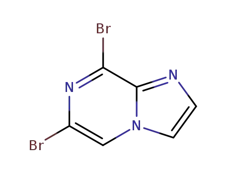 Molecular Structure of 63744-22-9 (6,8-Dibromoimidazo[1,2-a]pyrazine)