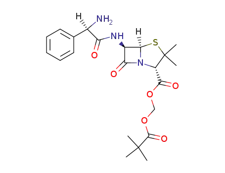 4-Thia-1-azabicyclo[3.2.0]heptane-2-carboxylicacid, 6-[[(2R)-2-amino-2-phenylacetyl]amino]-3,3-dimethyl-7-oxo-,(2,2-dimethyl-1-oxopropoxy)methyl ester, (2S,5R,6R)-