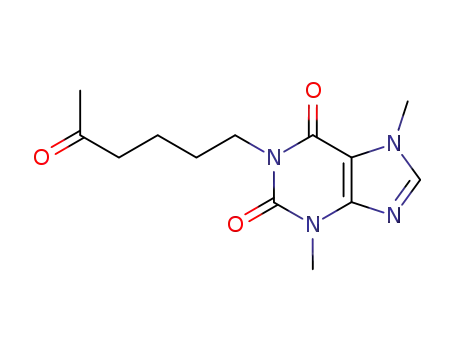 Molecular Structure of 6493-05-6 (Pentoxifylline)
