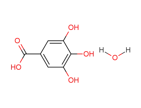 Molecular Structure of 5995-86-8 (Benzoic acid,3,4,5-trihydroxy-, hydrate (1:1))