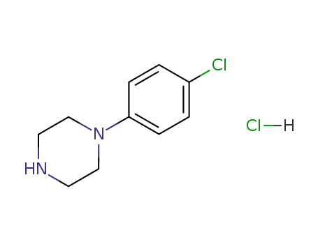 Molecular Structure of 13078-12-1 (1-(4-Chlorophenyl)piperazine hydrochloride)