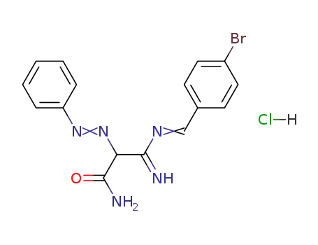 2-{N-[1-(4-Bromo-phenyl)-meth-(E)-ylidene]-carbamimidoyl}-2-phenylazo-acetamide; hydrochloride