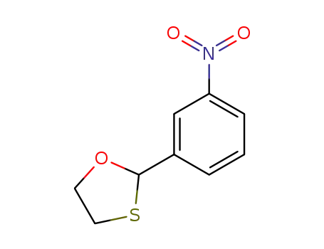 Molecular Structure of 85692-69-9 (1,3-Oxathiolane, 2-(3-nitrophenyl)-)