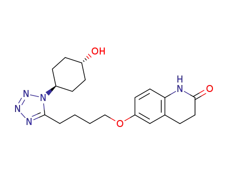 Molecular Structure of 87153-04-6 (3,4-DIHYDRO-6-[4-[1-(TRANS-4-HYDROXYCYCLOHEXYL)-1H-TETRAZOL-5-YL]BUTOXY]-2(1H)-QUINOLINONE)