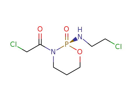Molecular Structure of 72578-71-3 (3-(2-Chloroactyl)-2-[(2-chloroethyl)amino]tetrahydro-2H-1,3,2-oxazaphosphorine-2-oxide)