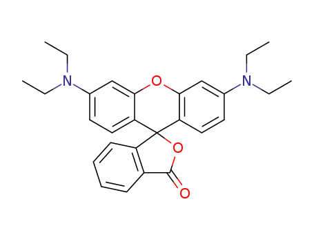 Molecular Structure of 509-34-2 (Spiro[isobenzofuran-1(3H),9'-[9H]xanthen]-3-one,3',6'-bis(diethylamino)-)
