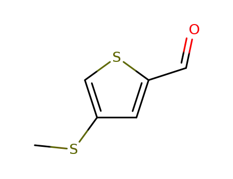 Molecular Structure of 222554-16-7 (2-Thiophenecarboxaldehyde, 4-(methylthio)- (9CI))