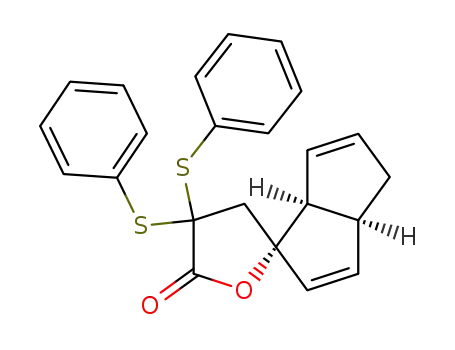 (1S*,2R*)-cis-bicyclo<3.3.0>oct-3,7-diene-2-spiro-4'-<(α,α-bis(phenylsulfenyl))-γ-butyrolactone>