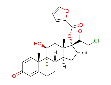 21-chloro-11β,17α-dihydroxy-9α-fluoro-16α-methyl-1,4-pregnadiene-3,20-dione 17-(2'-furoate)