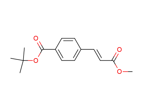 Molecular Structure of 146943-27-3 (Benzoic acid, 4-[(1E)-3-methoxy-3-oxo-1-propenyl]-, 1,1-dimethylethyl
ester)