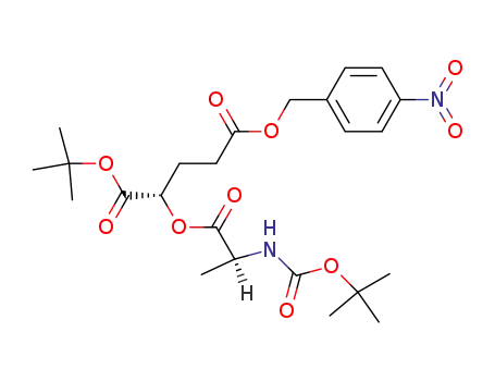 (S)-2-((S)-2-tert-Butoxycarbonylamino-propionyloxy)-pentanedioic acid 1-tert-butyl ester 5-(4-nitro-benzyl) ester
