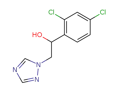 Molecular Structure of 58905-18-3 (ALPHA-(2,4-DICHLOROPHENYL)-1H-1,2,4-TRIAZOLE-1-ETHANOL)