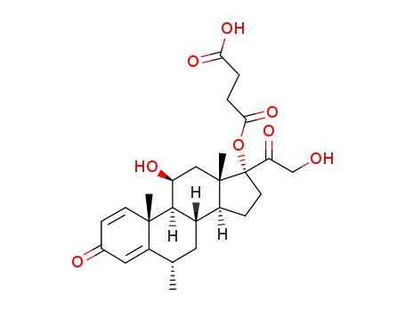 Molecular Structure of 77074-42-1 (methylprednisolone 17-hemisuccinate)