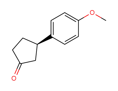 Molecular Structure of 155325-51-2 (Cyclopentanone, 3-(4-methoxyphenyl)-, (3R)-)