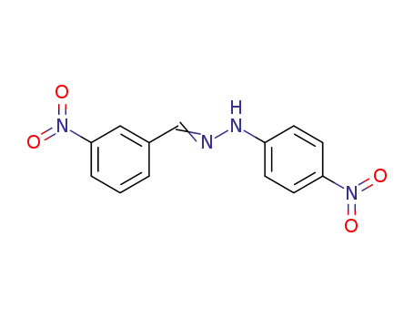 Molecular Structure of 3805-41-2 (1-(3-nitrobenzylidene)-2-(4-nitrophenyl)hydrazine)