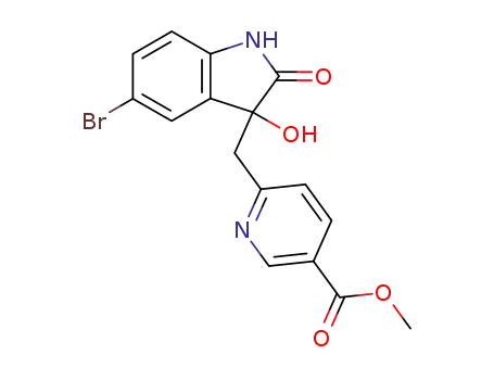 6-(5-Bromo-3-hydroxy-2-oxo-2,3-dihydro-1H-indol-3-ylmethyl)-nicotinic acid methyl ester