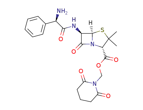 (2S,5R,6R)-6-((R)-2-Amino-2-phenyl-acetylamino)-3,3-dimethyl-7-oxo-4-thia-1-aza-bicyclo[3.2.0]heptane-2-carboxylic acid 2,6-dioxo-piperidin-1-ylmethyl ester