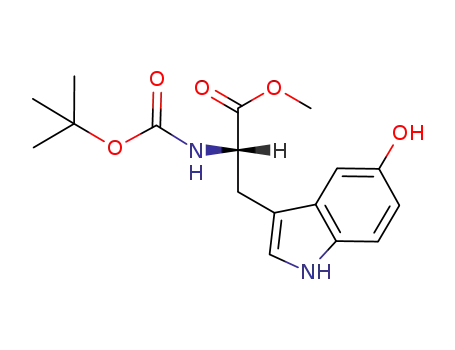Molecular Structure of 203736-17-8 (N-Boc-5-hydroxytryptophan Methyl Ester)