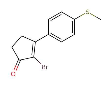 2-bromo-3-(4-(methylthio)phenyl)-2-cyclopenten-1-one