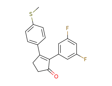 2-(3',5'-difluorophenyl)-3-(4'-methylthiophenyl)cyclopent-2-en-1-one