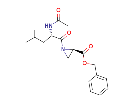 benzyl (2R,2'S)-1-(2'-acetamido-4'-methylpentanoyl)aziridine-2-carboxylate