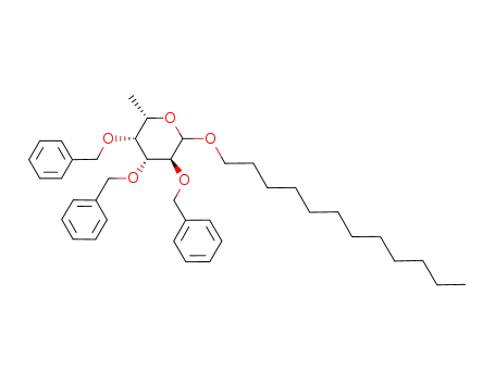 (3S,4R,5R,6S)-3,4,5-Tris-benzyloxy-2-dodecyloxy-6-methyl-tetrahydro-pyran