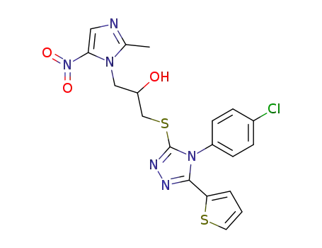 1-[4-(4-chloro-phenyl)-5-thiophen-2-yl-4H-[1,2,4]triazol-3-ylsulfanyl]-3-(2-methyl-5-nitro-imidazol-1-yl)-propan-2-ol