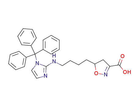 5-[4-(1-triphenylmethylimidazol-2-ylamino)butyl]isoxazoline-3-carboxylic acid