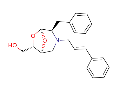 (1S,4R,5S,7S)-3-cinnamyl-4-endo-benzyl-6,8-dioxa-7-exo-hydroxymethyl-3-azabicyclo[3.2.1]octane