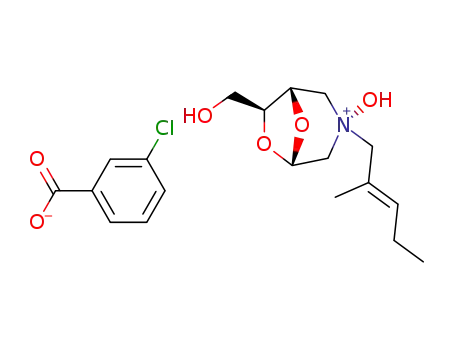 3-Chloro-benzoate(1S,3S,5S,7S)-3-hydroxy-7-hydroxymethyl-3-((E)-2-methyl-pent-2-enyl)-6,8-dioxa-3-azonia-bicyclo[3.2.1]octane;