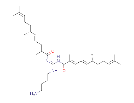 N-(4-amino-butyl)-N',N''-bis-(2,6,10-trimethyl-undeca-2,4,9-trienoyl)-guanidine