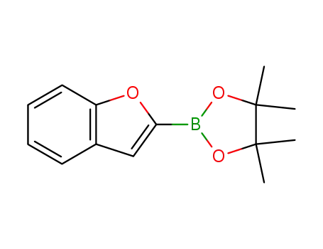 Molecular Structure of 402503-13-3 (2-(BENZOFURAN-2-YL)-4,4,5,5-TETRAMETHYL-1,3,2-DIOXABOROLANE)