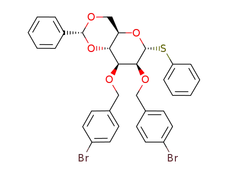 S-phenyl 2,3-di-O-p-bromobenzyl-4,6-O-benzylidene-1-thia-α-D-mannopyranoside
