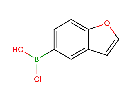 Molecular Structure of 331834-13-0 (BENZOFURAN-5-BORONIC ACID)