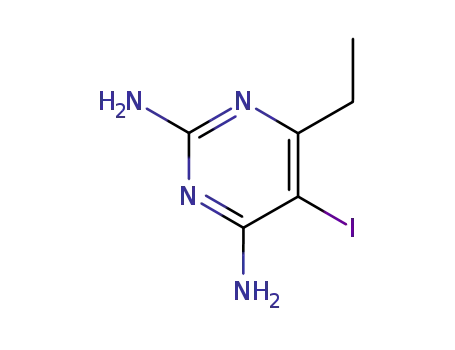 Molecular Structure of 514854-13-8 (6-Ethyl-5-iodopyriMidine-2,4-diaMine)