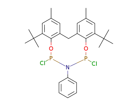 7,15-di-tert-butyl-10,12-dichloro-5,17-dimethyl-11-phenyl-9,13-dioxa-11-aza-10,12-diphospha-tricyclo[12.4.0.03,8]octadeca-1(18),3(8),4,6,14,16-hexaene